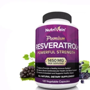 Nutrivein Resveratrol 1450mg – High Potency Anti-Aging Antioxidant Supplement, 120 Capsules